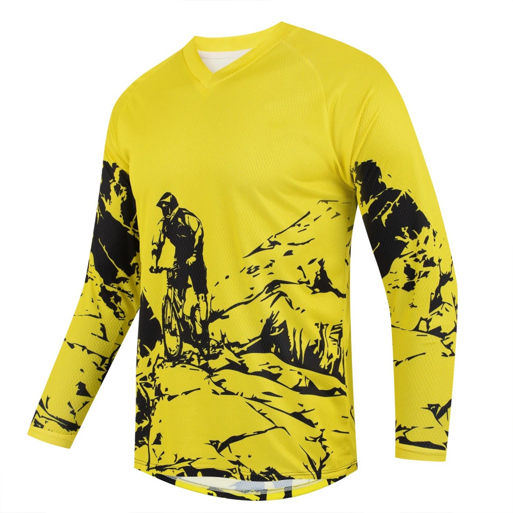 Cycling - Camiseta Esportiva Masculina de Manga Longa