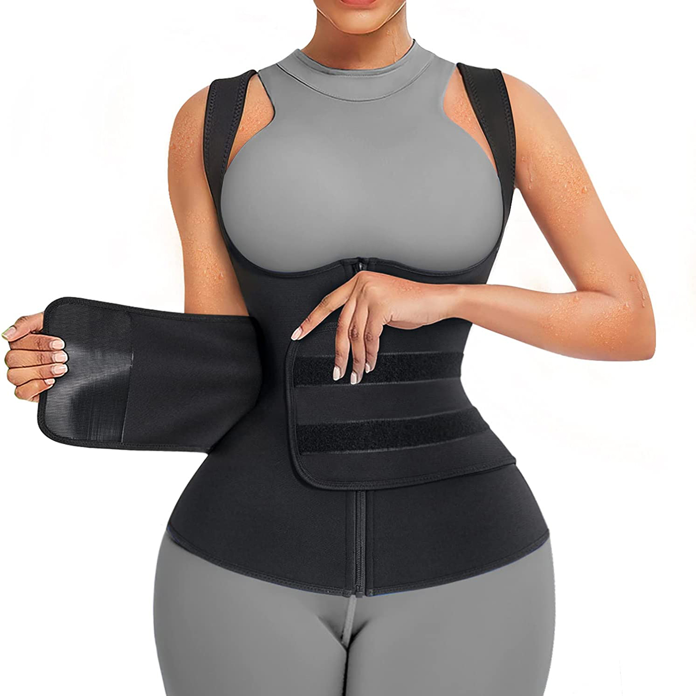 Colete de Sauna de Neoprene pa - Sweat Waist Trainer Belt Neoprene avaliação e preço