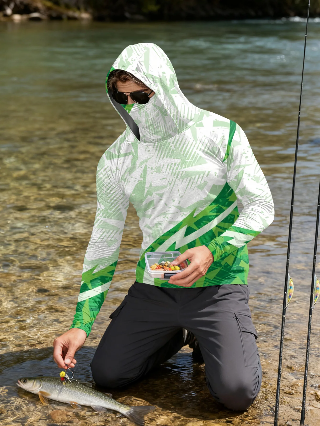 Camisa de pesca masculina com  - Hiking avaliação e preço