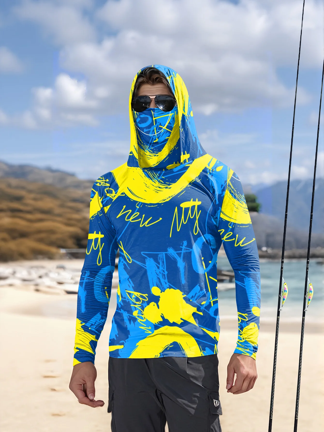 Roupa de pesca masculina com c - Hiking avaliação e preço