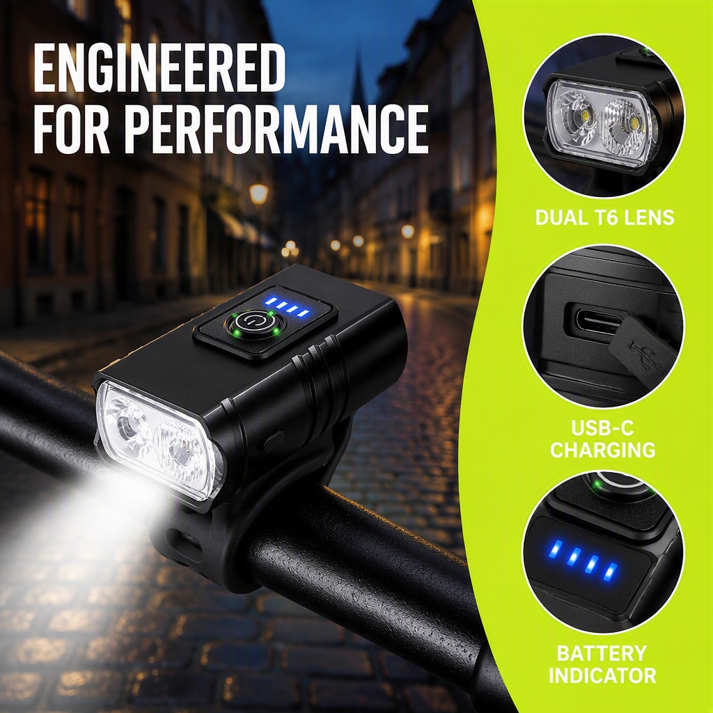 Lanterna de Bicicleta LED Reca - Rechargeable Bicycle Headlight 1000 Lumen avaliação e preço