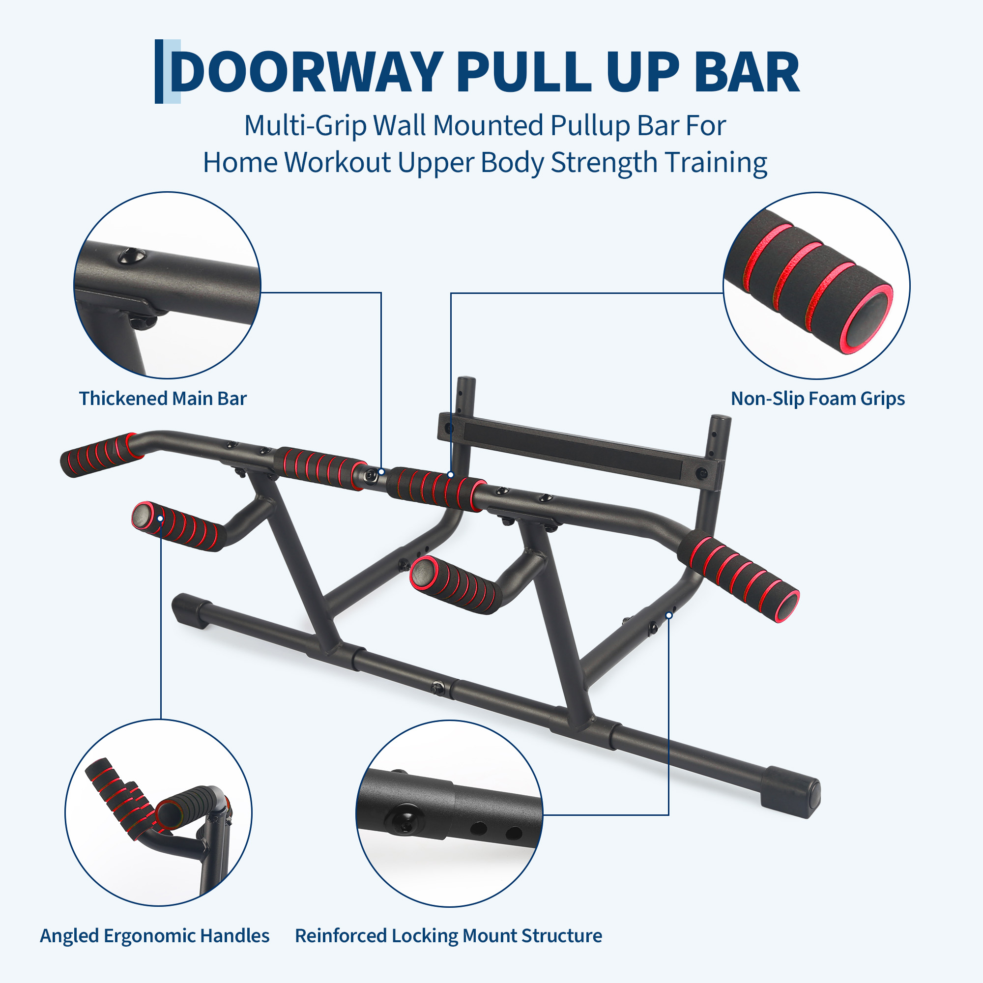 Barra de flexões ajustável par - Door Pull Up Bar No Screw avaliação e preço