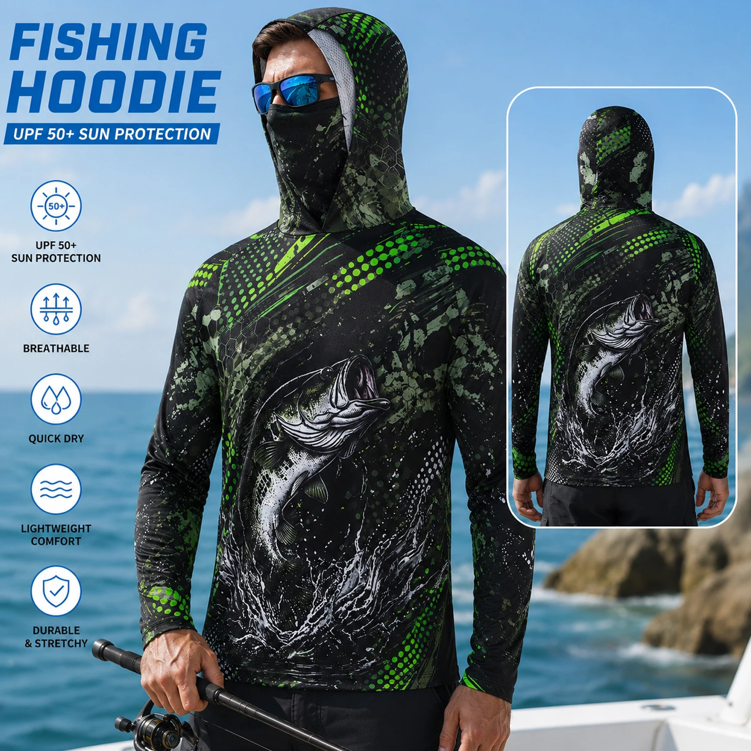 Camisa de pesca de manga compr - Hiking avaliação e preço